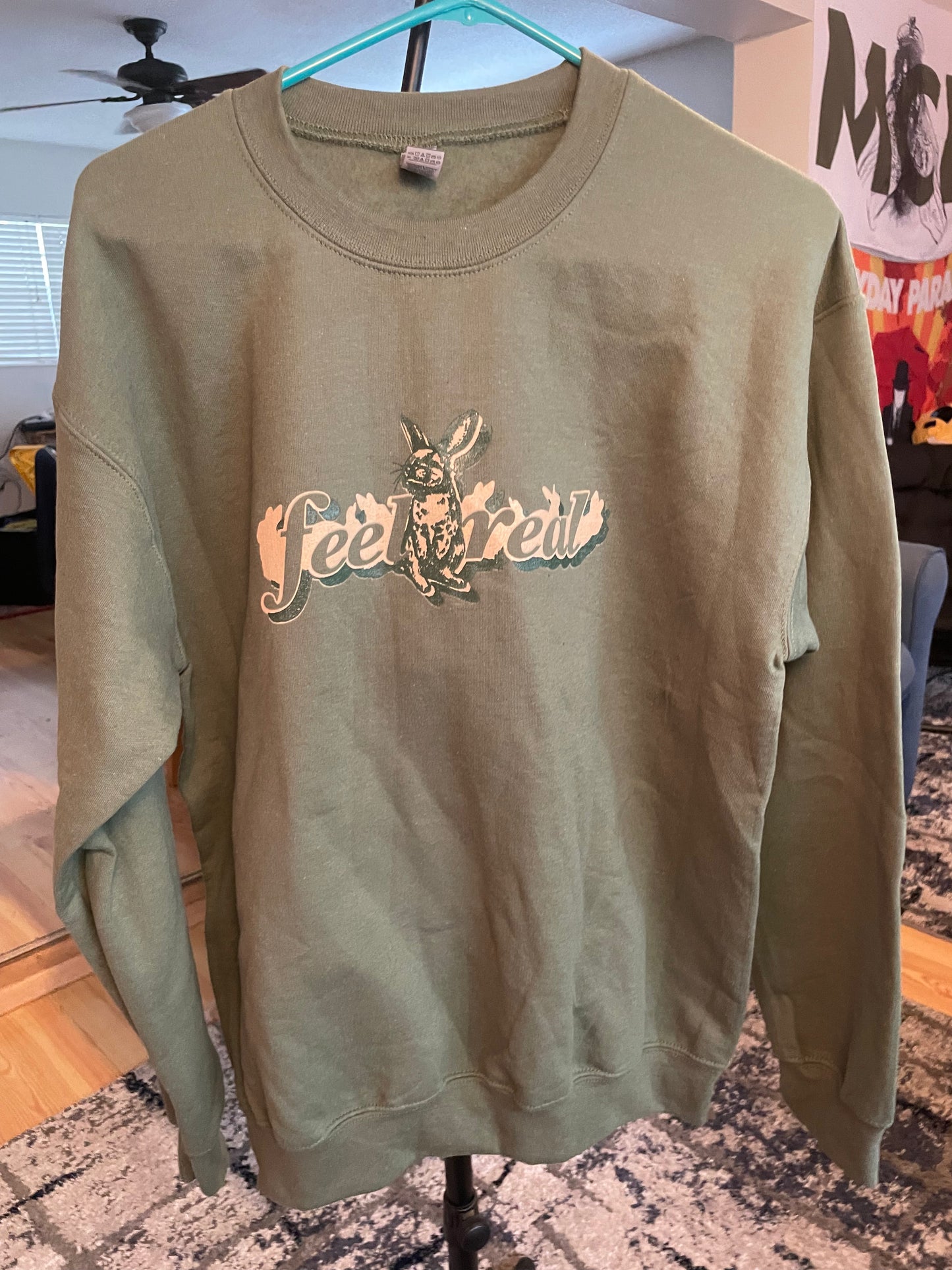 Green Bunny Crew Neck